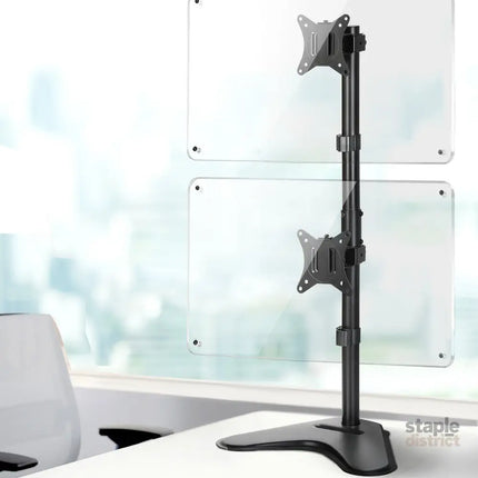 Artiss Monitor Arm Stand Dual Mount HD LED TV Bracket Holder Freestanding - Electronics > Computer Accessories >