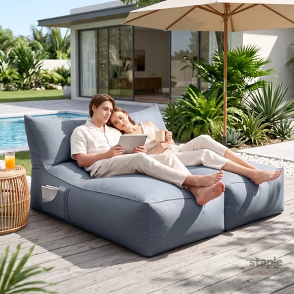 Artiss Outdoor Bean Bag Chair Cover (No Filler) 2 Seater Beanbag Lounge Sofacover Adults Splash-Proof Large Bean Bag