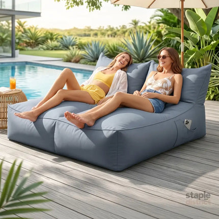 Artiss Outdoor Bean Bag Chair Cover (No Filler) 2 Seater Beanbag Lounge Sofacover Adults Splash-Proof Large Bean Bag