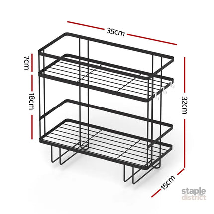 Artiss Over Toilet Storage Rack Bathroom Shelf Organizer 2 Tier - Furniture > Bathroom > Bathroom Cabinets Cupboards &