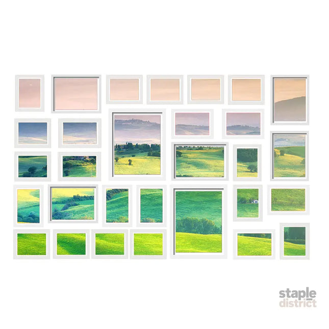 Artiss Photo Frames Art Holder 30PCS 8x10’’ 5x7’’ 4x6’’ 3.5x5’’ White - Home & Garden > Decor > Picture Frames