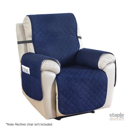 Artiss Recliner Chair Cover 100% Water Resistant Navy - Furniture > Bar Stools & Chairs > Arm Chairs & Recliners