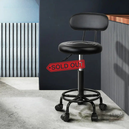 Artiss Salon Stool Swivel Chair Backrest - Furniture > Living Room > Ottomans & Footstools