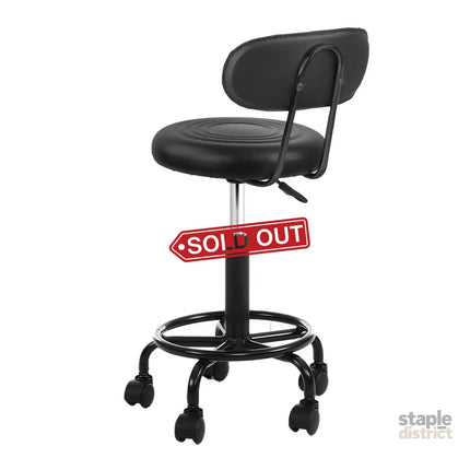 Artiss Salon Stool Swivel Chair Backrest - Furniture > Living Room > Ottomans & Footstools