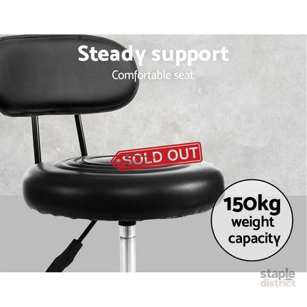 Artiss Salon Stool Swivel Chair Backrest - Furniture > Living Room > Ottomans & Footstools