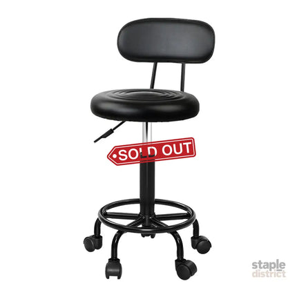 Artiss Salon Stool Swivel Chair Backrest - Furniture > Living Room > Ottomans & Footstools