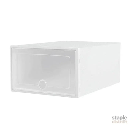 Artiss Shoe Box Rack DIY Set of 24 Stackable White Abel - Home & Garden > Storage > Storage Boxes