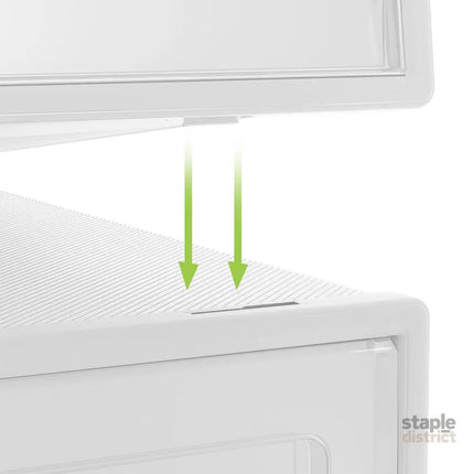 Artiss Shoe Box Rack DIY Set of 24 Stackable White Abel - Home & Garden > Storage > Storage Boxes