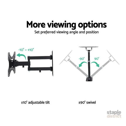 Artiss TV Wall Mount Bracket for 17’’-42’’ LED LCD TVs Full Motion Strong Arms - Appliances > TV > TVs & Accessories
