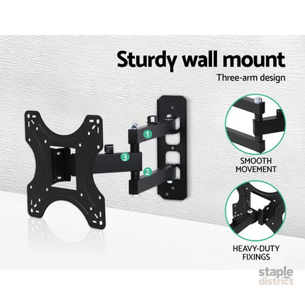 Artiss TV Wall Mount Bracket for 17’’-42’’ LED LCD TVs Full Motion Strong Arms - Appliances > TV > TVs & Accessories