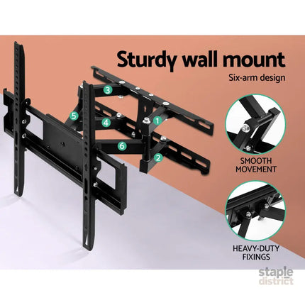 Artiss TV Wall Mount Bracket for 23’’-55’’ LED LCD Full Motion Dual Strong Arms - Appliances > TV > TVs & Accessories