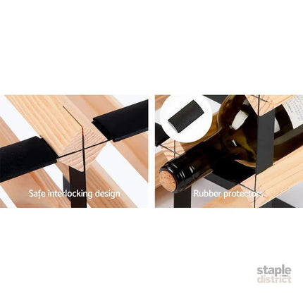 Artiss Wine Rack 12 Bottle - Furniture > Dining > Wine Racks