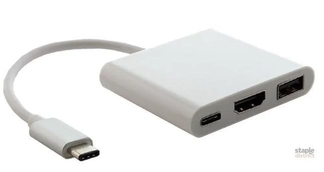 ASTROTEK USB 3.1 Type-C USB-C to HDMI USB Type-A and USB Type-C Adapter Male to Female 4K 30Hz for Apple MacBook