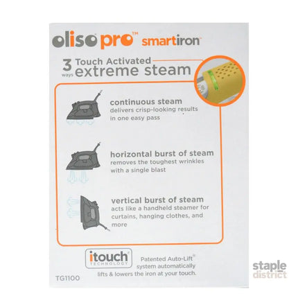 AU Plug Oliso Pro Iron iTouch Smart Technology Clothes Steamer Quilting TG1100 - Appliances > Washers Dryers & Irons >