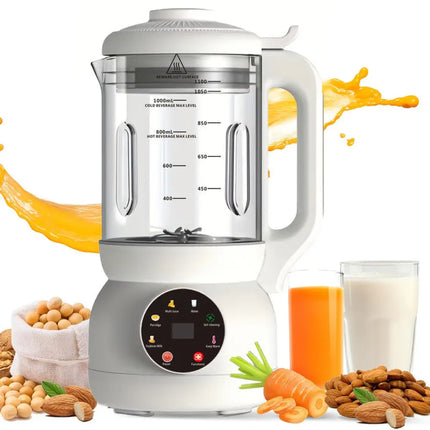 Automatic Nut Milk Maker with Rotating Cleaning Brush - Appliances > Kitchen Appliances > Food Mixers & Blenders