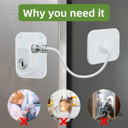 Baby Proofing Refrigerator lock Baby Safety Locks for Cabinets Cabinet Locks for Babies No Drilling Child Safety