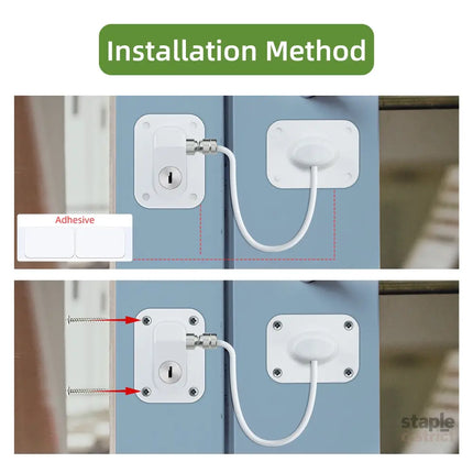 Baby Proofing Refrigerator lock Baby Safety Locks for Cabinets Cabinet Locks for Babies No Drilling Child Safety