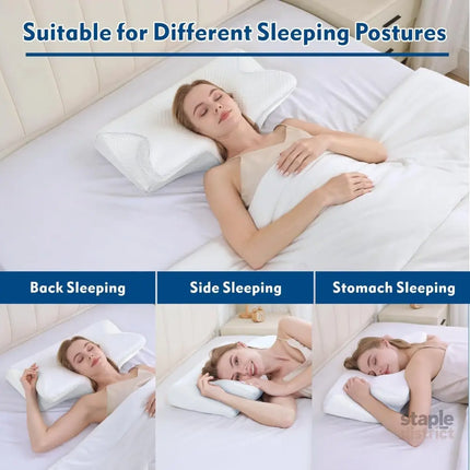 Bamboo Cervical Pillow for Neck and Shoulder Pain Relief Ergonomic Bed Pillow Cooling Ergonomic Memory Foam Pillow