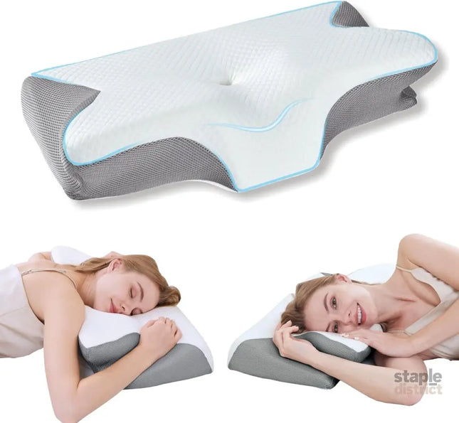 Bamboo Cervical Pillow for Neck and Shoulder Pain Relief Ergonomic Bed Pillow Cooling Ergonomic Memory Foam Pillow