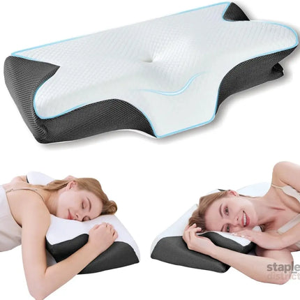 Bamboo Cervical Pillow for Neck and Shoulder Pain Relief Ergonomic Bed Pillow Cooling Ergonomic Memory Foam Pillow