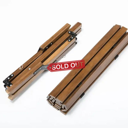 Bamboo Foldable Camping Table + 2 Chairs Waterproof Wood Wooden Travel Set Kit - Outdoor Recreation > Camping > Camp