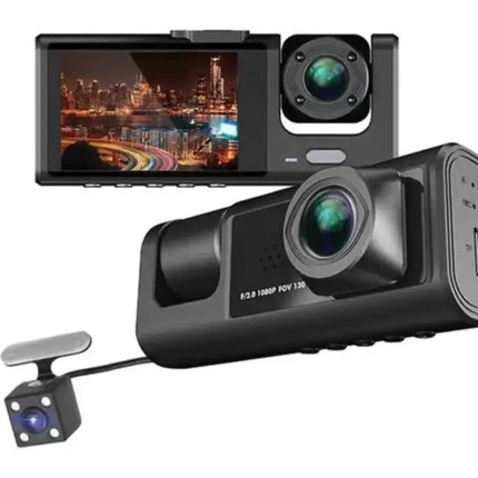 BDI C309 3-Camera 1080P Front & 720P Inside 2 Inch Screen + 480P Back Dash Cam - Electronics > Business & Home Security
