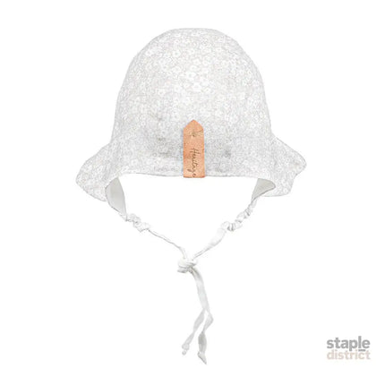 Bedhead Heritage Reversible Ruffle Bonnet Hat-Willow/Blanc M-2006733476937732102