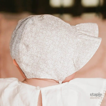 Bedhead Heritage Reversible Ruffle Bonnet Hat-Willow/Blanc M-2006733476937732103