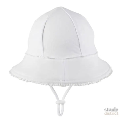 Bedhead Ponytail Bucket Hat - White Ruffle L-2006733476409249793