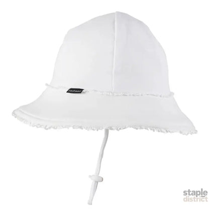 Bedhead Ponytail Bucket Hat - White Ruffle L-2006733476409249794
