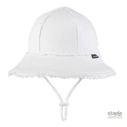 Bedhead Ponytail Bucket Hat - White Ruffle L-2006733476409249792