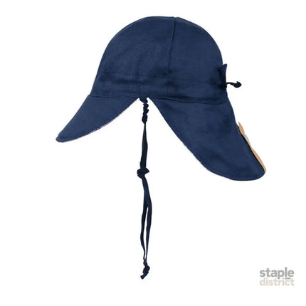 Bedhead Reversible Baby Flap Sun Hat-Norman/Indigo S-2006733320607633408