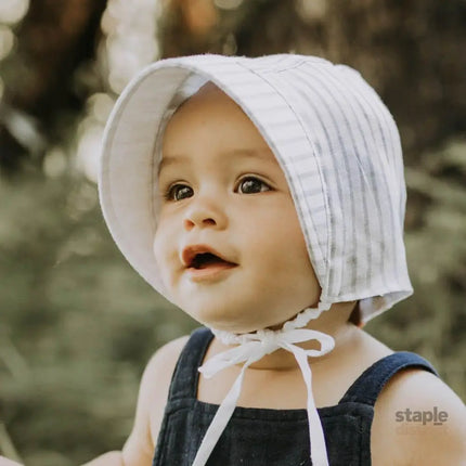Bedhead Reversible Bonnet Hat- Finley/Blanc M-2006733320221757445