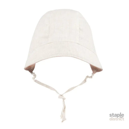 Bedhead Reversible Bonnet Hat- Frances/Flax S-2006733320028819460