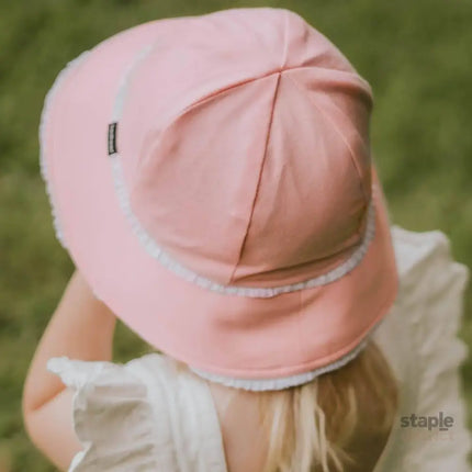 Bedhead Toddler Bucket Hat - Blush Ruffle Trim M-2006733325271699458