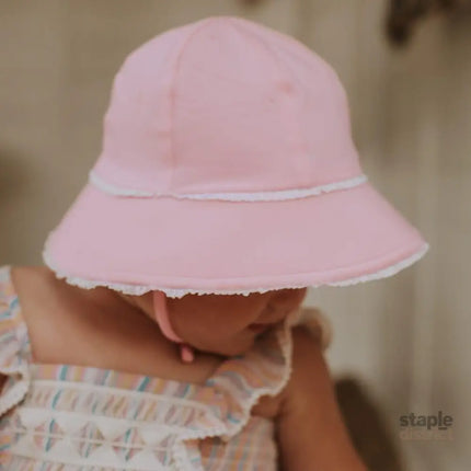 Bedhead Toddler Bucket Hat - Blush Ruffle Trim S-2006733325082955779