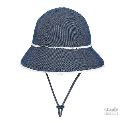 Bedhead Toddler Bucket Hat - Denim Ruffle Trim S-2006733325644992512