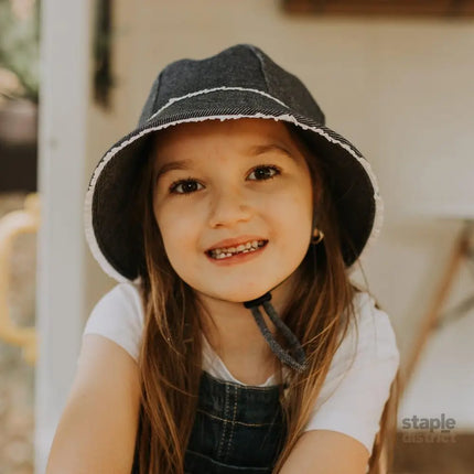 Bedhead Toddler Bucket Hat - Denim Ruffle Trim S-2006733325644992515