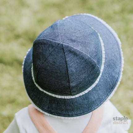 Bedhead Toddler Bucket Hat - Denim Ruffle Trim S-2006733325644992518