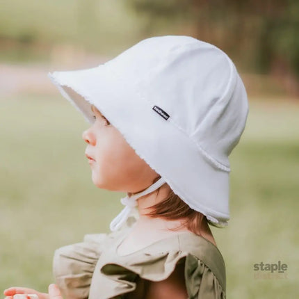 Bedhead Toddler Bucket Hat - White Ruffle Trim S-2006733325821153283