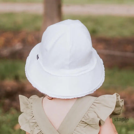 Bedhead Toddler Bucket Hat - White Ruffle Trim S-2006733325821153282