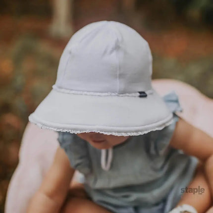 Bedhead Toddler Bucket Hat - White Ruffle Trim S-2006733325821153284