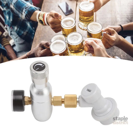 Beer Keg Charger CO2 Dispenser High Accuracy CO2 Gas Ball Lock Keg Regulator for Soda Beverage - Commercial >