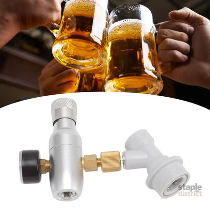 Beer Keg Charger CO2 Dispenser High Accuracy CO2 Gas Ball Lock Keg Regulator for Soda Beverage - Commercial >