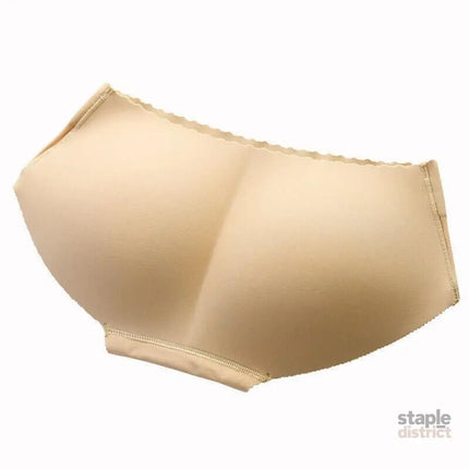 Beige Seamless Padded Butt Lifter Briefs Hip Enhancer Underwear for Women - L (Hipline:90-92cm) Fashion > Women’s