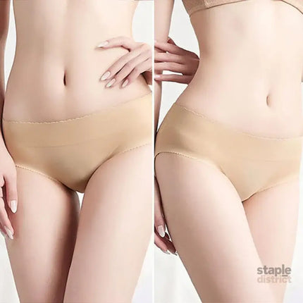 Beige Seamless Padded Butt Lifter Briefs Hip Enhancer Underwear for Women - XL (Hipline:92-96cm) Fashion > Women’s