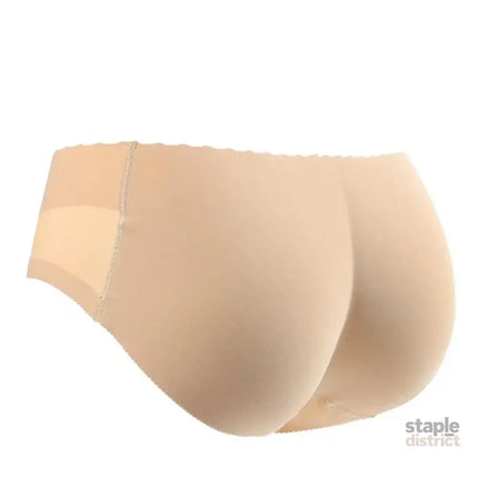 Beige Seamless Padded Butt Lifter Briefs Hip Enhancer Underwear for Women - XL (Hipline:92-96cm) Fashion > Women’s