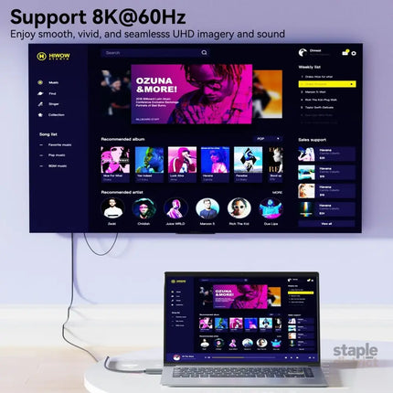BENFEI 000419GY 8K DisplayPort V1.4 to HDMI V2.1 Aluminum Shell Nylon Braided Cable 1.8M - Electronics > Computer
