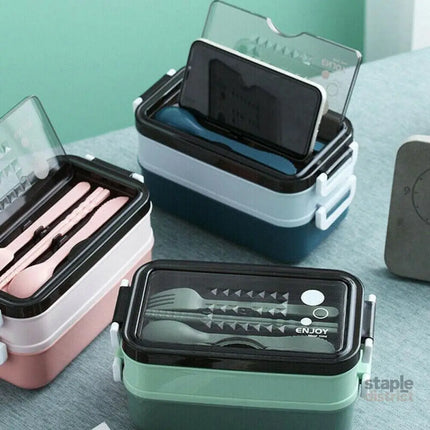 Bento Box Lunch Containers Food Microwave Stainless Portable Dinnerware Au - Pink - Outdoor Recreation > Iceboxes &