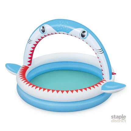 Bestway 1.63m x 1.27m x 92cm Sharktastic Sprinkler Play Pool-2050056755077058560